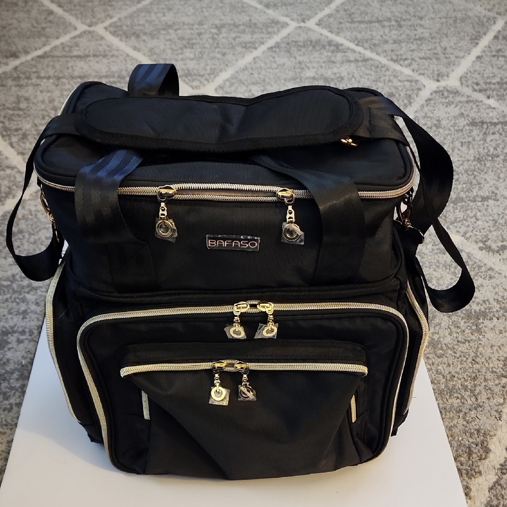 Black Cosmetic Travel Bag - Multifunctional Organizer